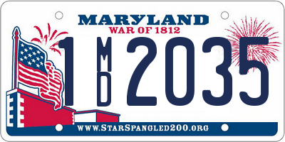 MD license plate 1MD2035