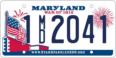 MD license plate 1MD2041