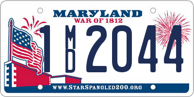 MD license plate 1MD2044