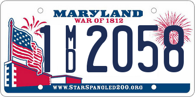 MD license plate 1MD2058