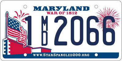 MD license plate 1MD2066