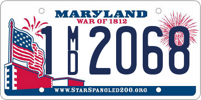 MD license plate 1MD2068