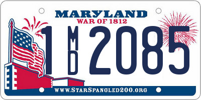 MD license plate 1MD2085