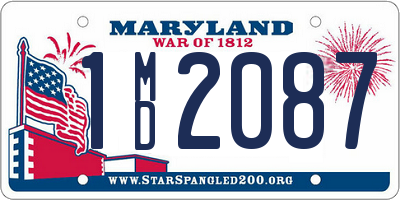 MD license plate 1MD2087