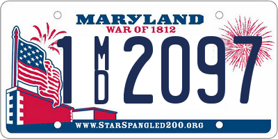 MD license plate 1MD2097