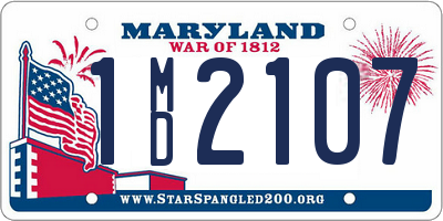 MD license plate 1MD2107