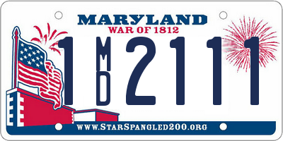 MD license plate 1MD2111