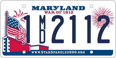 MD license plate 1MD2112