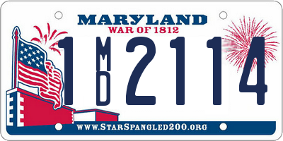 MD license plate 1MD2114