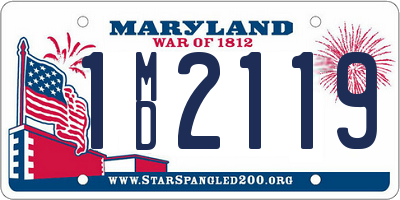 MD license plate 1MD2119