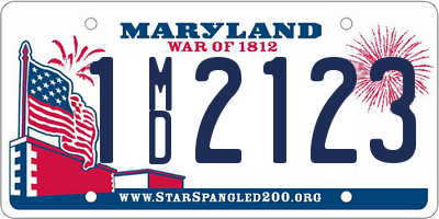 MD license plate 1MD2123