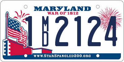 MD license plate 1MD2124