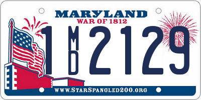 MD license plate 1MD2129