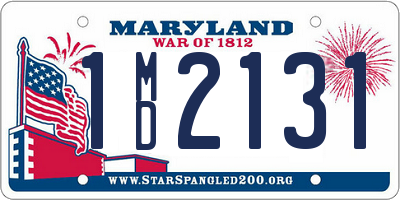 MD license plate 1MD2131