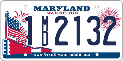 MD license plate 1MD2132