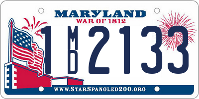 MD license plate 1MD2133