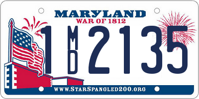 MD license plate 1MD2135