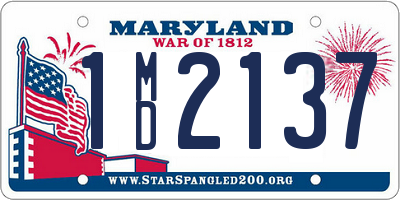 MD license plate 1MD2137