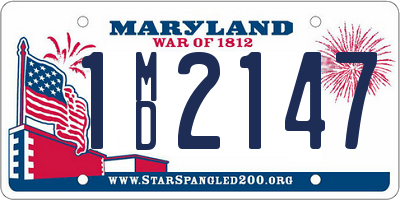 MD license plate 1MD2147