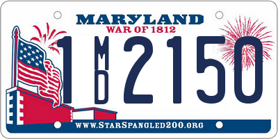 MD license plate 1MD2150