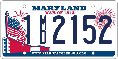 MD license plate 1MD2152