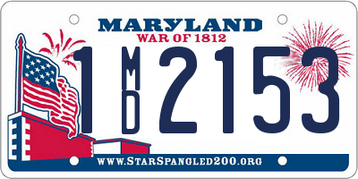 MD license plate 1MD2153