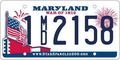 MD license plate 1MD2158