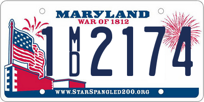 MD license plate 1MD2174