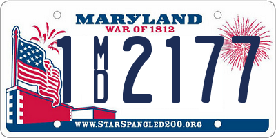 MD license plate 1MD2177