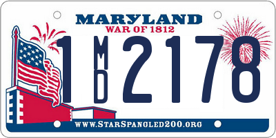 MD license plate 1MD2178