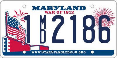 MD license plate 1MD2186