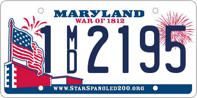 MD license plate 1MD2195