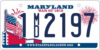 MD license plate 1MD2197