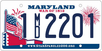 MD license plate 1MD2201