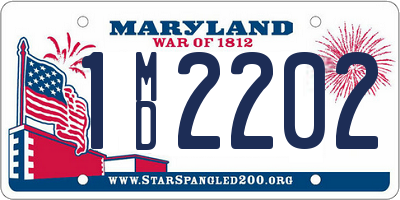 MD license plate 1MD2202