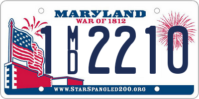 MD license plate 1MD2210