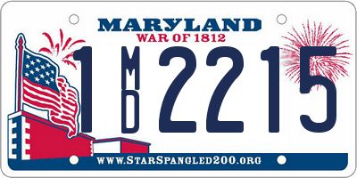 MD license plate 1MD2215