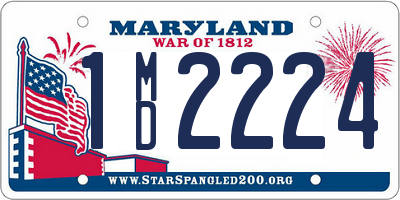 MD license plate 1MD2224