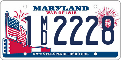 MD license plate 1MD2228