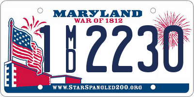 MD license plate 1MD2230