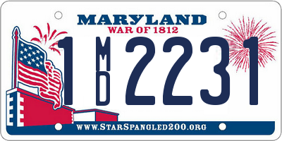 MD license plate 1MD2231