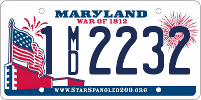 MD license plate 1MD2232