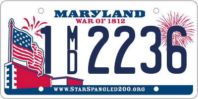 MD license plate 1MD2236