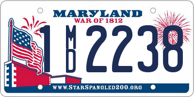 MD license plate 1MD2238