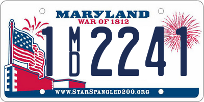 MD license plate 1MD2241