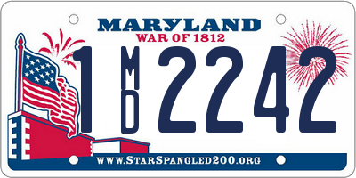 MD license plate 1MD2242