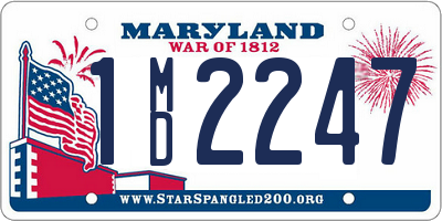 MD license plate 1MD2247