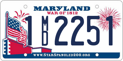 MD license plate 1MD2251