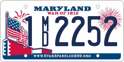 MD license plate 1MD2252