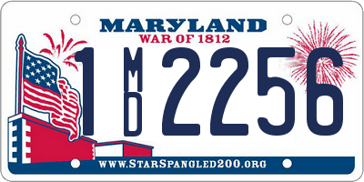 MD license plate 1MD2256